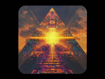 Cork-back coaster – Atlantean Temple of the Sun